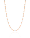 Choker Bolinhas Pêssego 3 mm Ródio Branco