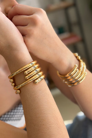 Bracelete Tubo com Bolinhas Liso