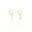 Brinco Argola Click Navete Cristal 2.2 cm Banhado a Ouro 18K