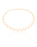 Aro Fio Zig Zag 2 mm Banhado a Ouro 18K - 35 cm