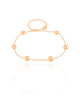 Pulseira Elos Bolas Achatadas Banhado a Ouro 18K