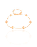 Pulseira Elos Bolas Achatadas Banhado a Ouro 18K