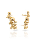 Brinco Ear Cuff Híbrido Bolinhas Irregulares Lisas