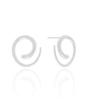 Brinco Caracol Liso Ródio Branco