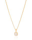 Gargantilha Veneziana Ponto de Luz Cravejado Cristal Banhado a Ouro 18K - 45 cm