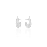 Brinco Argola Gota Lisa 1.7 cm Ródio Branco