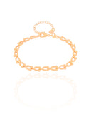 Pulseira Elos em U 5 mm Banhado a Ouro 18K