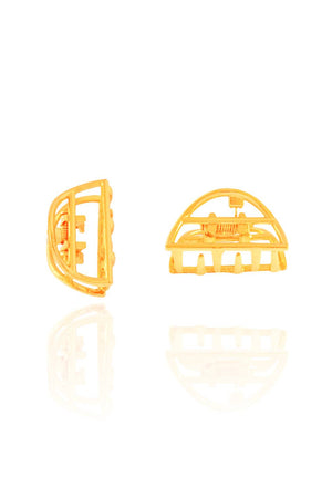 Presilha Mini para Cabelo Arco Dourada