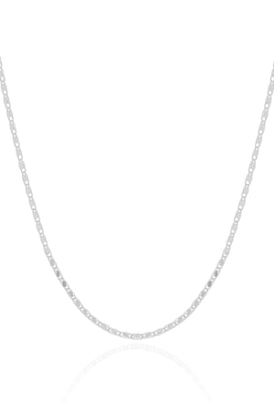 Choker Piastrine 1 mm Ródio Branco