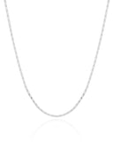 Choker Piastrine 1 mm Ródio Branco