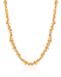 Choker Cascalhos Lisos Banhado a Ouro 18K