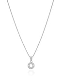 Gargantilha Veneziana Redondo Cravejado Cristal Ródio Branco - 45 cm