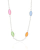Choker Navetes Coloridos Ródio Branco