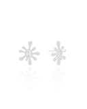 Brinco Orgânico Splash Ponto de Luz Oval Cristal Ródio Branco