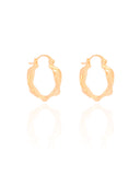 Brinco Argola Torcida Fecho Italiano 2.2 cm Banhado a Ouro 18K