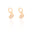 Brinco Argola Click Pontos de Luz Cristal 2.5 cm Banhado a Ouro 18K