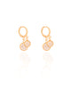 Brinco Argola Click Pontos de Luz Cristal 2.5 cm Banhado a Ouro 18K