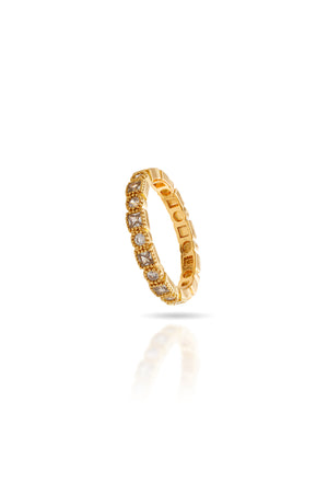 Aliança Aparador Eternity Cravejada Cristal