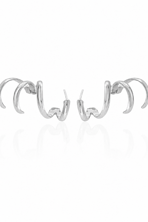 Ear Cuff Quatro Filetes Ródio Branco