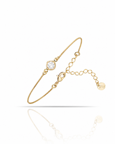 Pulseira Ponto de Luz Facetado Cristal