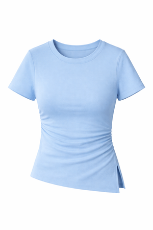 Blusa Drapeada Assimétrica