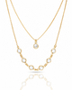 Choker Dupla Veneziana Pontos de Luz Facetado Cristal