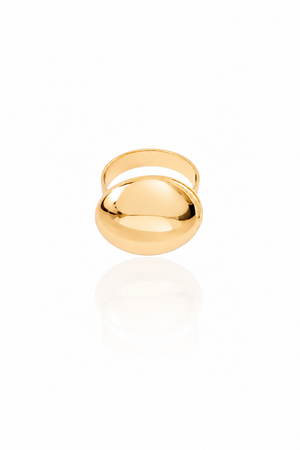 Anel Redondo Liso Ajustável P - Banhado a Ouro 18K
