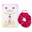 Conjunto Infantil Coroa Princesa Esmaltada Rosa