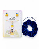 Conjunto Infantil Princesa Vestido Esmaltado Amarelo e Azul