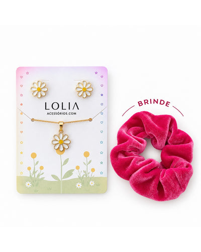 Conjunto Infantil Margarida Esmaltada