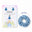 Conjunto Infantil Princesa Vestido Esmaltado Azul