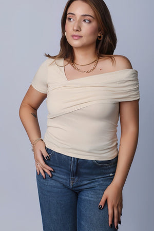 Blusa Assimétrica Drapeada