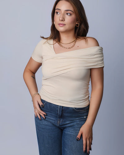 Blusa Assimétrica Drapeada