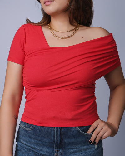 Blusa Assimétrica Drapeada