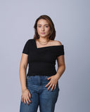 Blusa Assimétrica Drapeada
