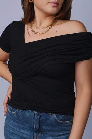 Blusa Assimétrica Drapeada