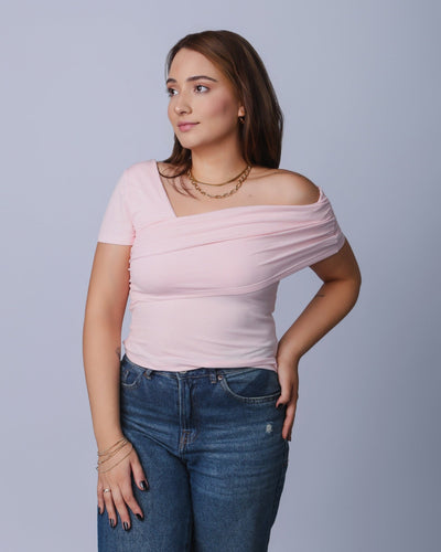 Blusa Assimétrica Drapeada