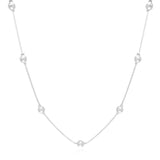 Gargantilha Veneziana Bolinhas 5 mm Ródio Branco