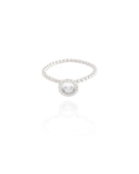 Anel Zircônia Cristal Tamanho 20 Ródio Branco