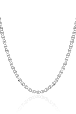 Choker Piastrine 4 mm Ródio Branco