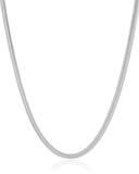 Gargantilha Snake 4 mm Ródio Branco