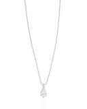 Gargantilha Veneziana Gota Orgânica Cristal Ródio Branco - 40 cm