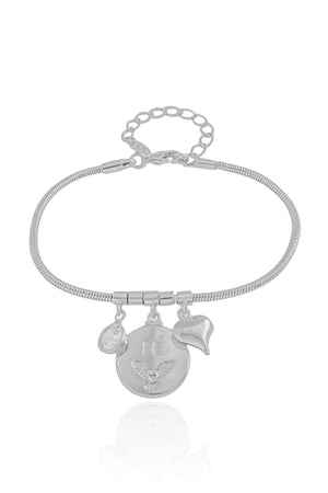 Pulseira Rabo de Rato 2 mm Espírito Santo Ródio Branco