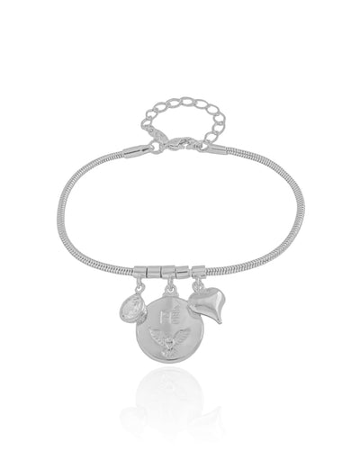 Pulseira Rabo de Rato 2 mm Espírito Santo Ródio Branco