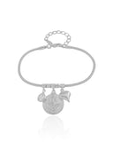 Pulseira Rabo de Rato 2 mm Espírito Santo Ródio Branco