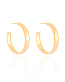 Brinco Argola Reta Lisa 4.2 cm Banhado a Ouro 18K