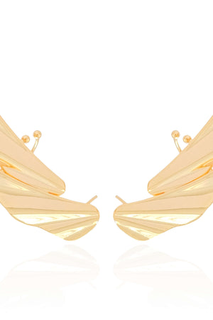 Ear Cuff Asa Lisa Banhado a Ouro 18K