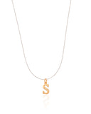 Choker Nylon Letra S Banhado a Ouro 18K