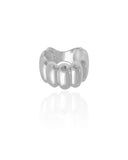 Anel Gomos Lisos Tamanho 13 Ródio Branco