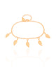 Pulseira Elos Folhas Banhado a Ouro 18K